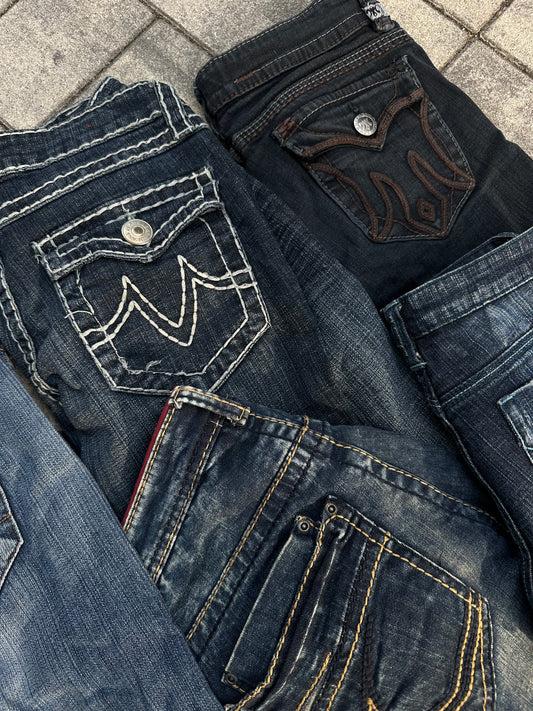 Worek 5 KG Spodni Jeansowych Vintage Y2K – Damskie i Męskie | Mix Retro 90s/00s🔥